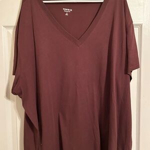 Torrid Relaxed Fit Chocolate Tee Size 4